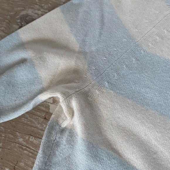 Club Monaco silk knit baby blue stripe sweater - Picture 15 of 15